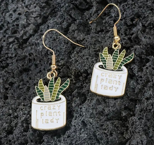 Crazy Plant Lady Earrings