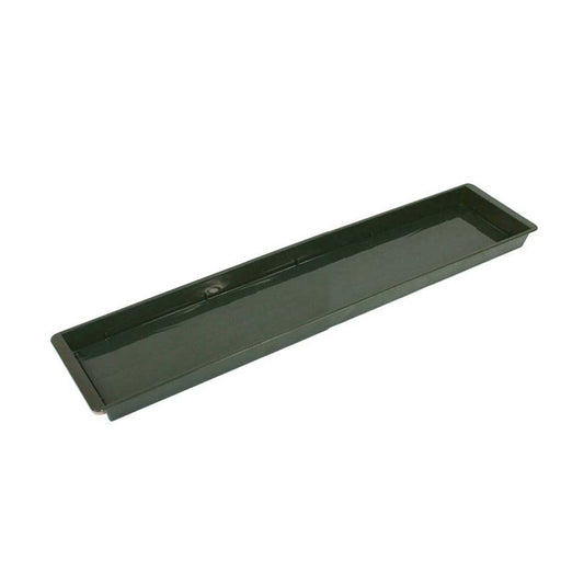 20" Green Double Brick Plastic Flat Tray